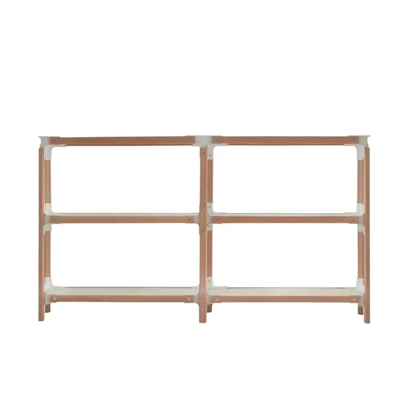 Etagère STEELWOOD SHELVING SYSTEM 3 plateaux 2 modules Blanc, boisMAGIS Jusqu'à Épuisement Des Stocks