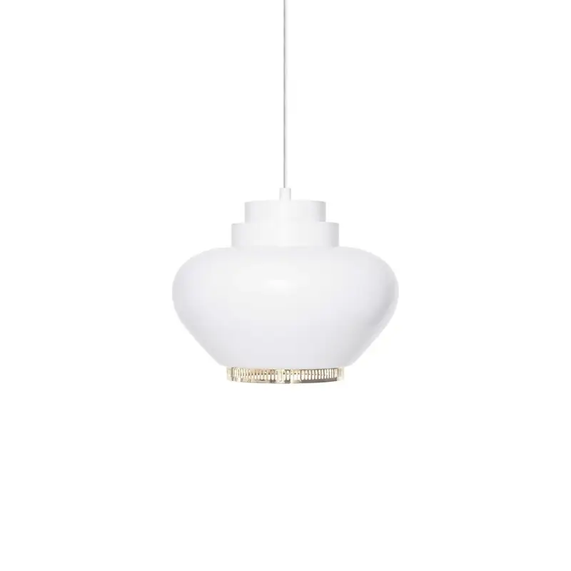 Vente Flash Pendant Light A333 TURNIP White / BrassARTEK