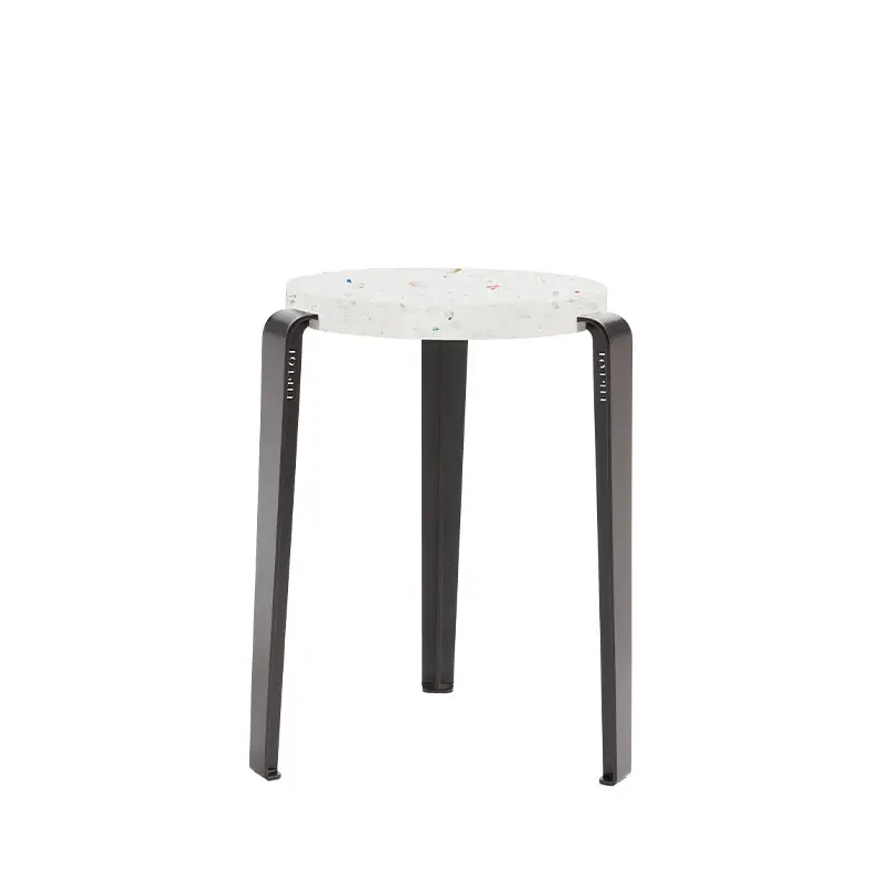 Stool LOU Recycled Plastic Venezia Graphite BlackTIPTOE Promotion Saisonnière