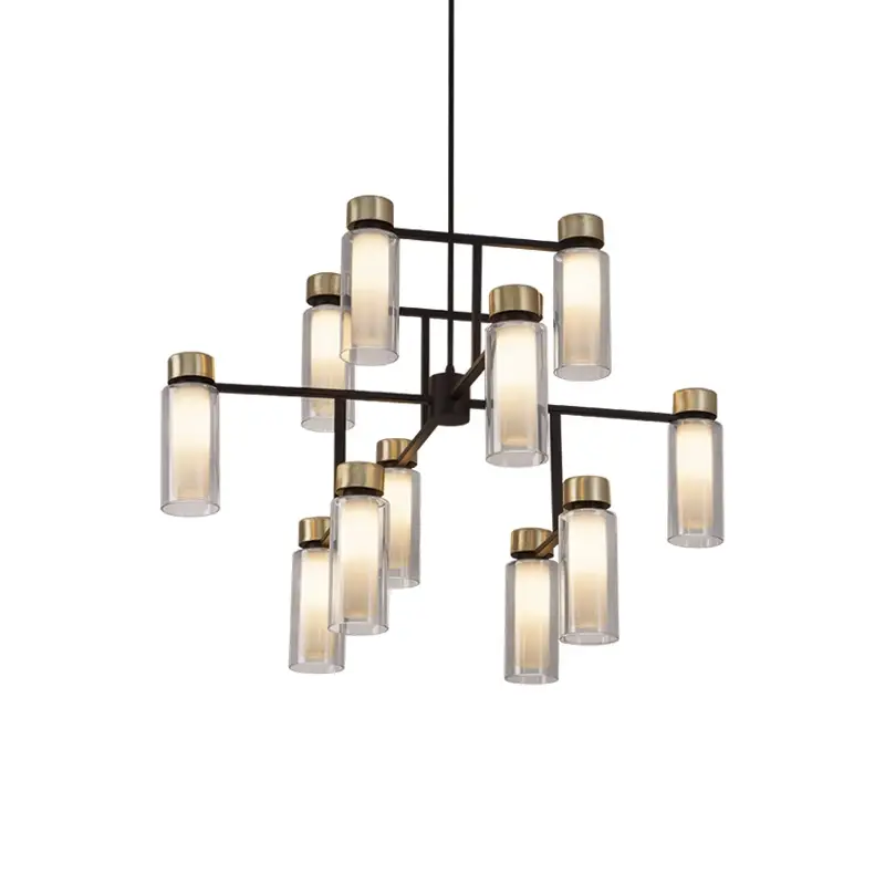 Suspension OSMAN 560.12 Laiton brossé / verre transparentTOOY Marque