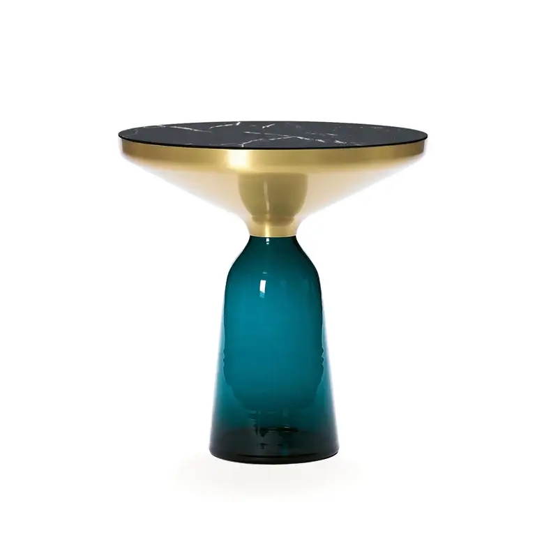 Paiement Sécurisé Table d'appoint guéridon BELL SIDE Marbre Bleu MontanaCLASSICON