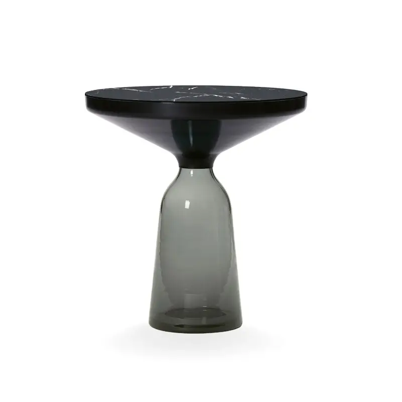 Réduction Table d'appoint guéridon BELL SIDE Marbre Gris quartz/ noirCLASSICON