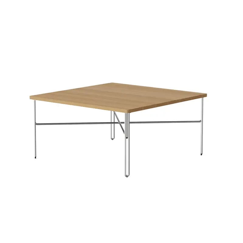 Coffee Table INLINE 80x80 Oak/ stainless steelNINE Promotion Saisonnière