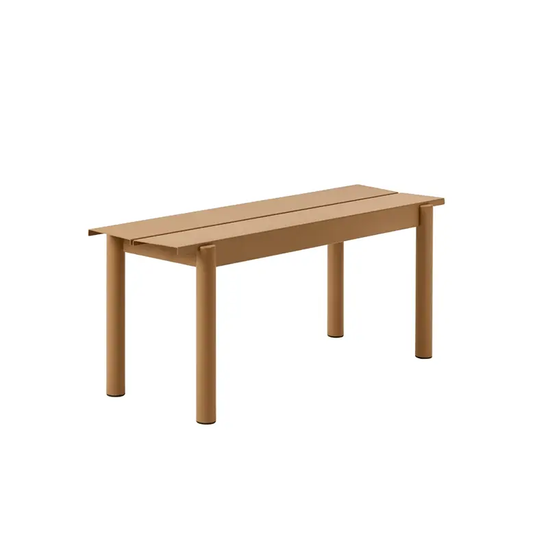 Designer Bench LINEAR STEEL Burnt orangeMUUTO Marque