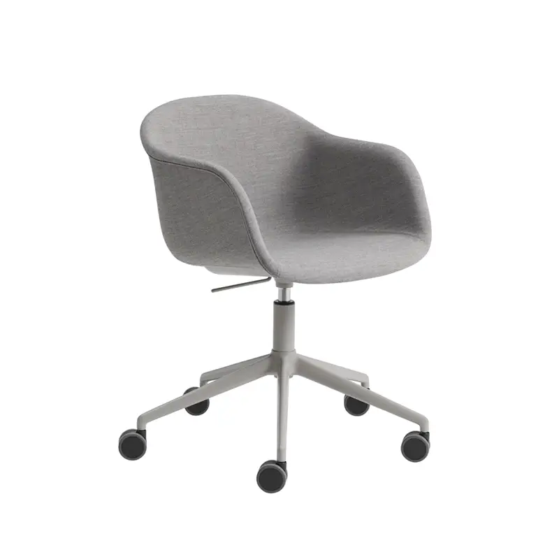 Fauteuil de bureau FIBER ARMCHAIR Piètement roulettes Gris 133MUUTO Offre Limitée