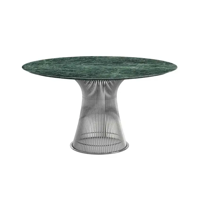 Dining Table PLATNER Ø 135 Green Alpi marbleKNOLL Livraison Express