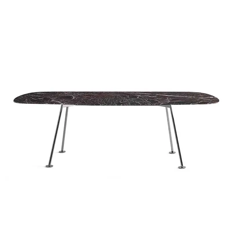 Table GRASSHOPPER L 200 Rouge veiné blanc et vertKNOLL Nouvel Arrivage