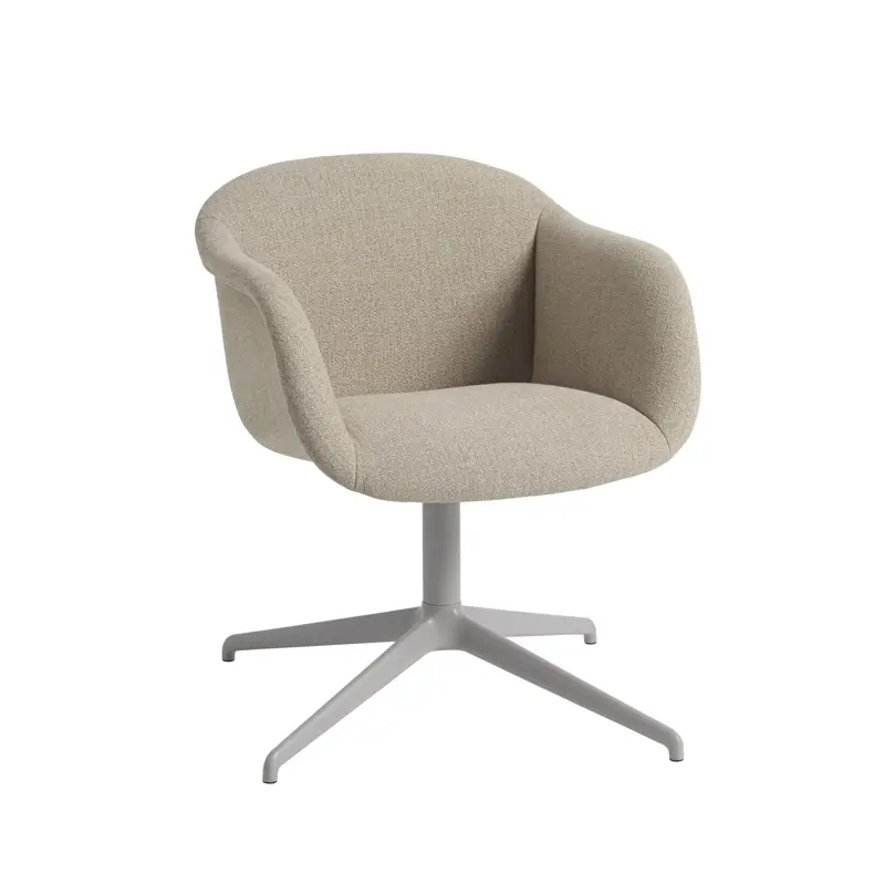 Chaise FIBER SOFT pied central Ecriture 240/ grisMUUTO Meilleure Vente