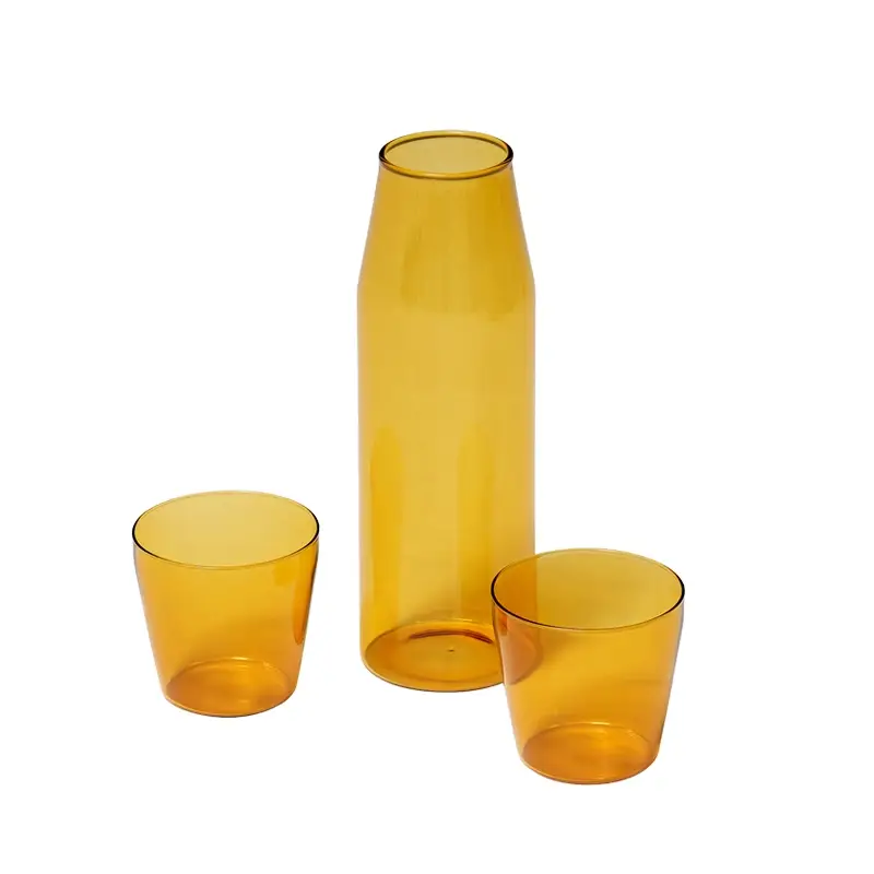 Soldes Glassware Carafe and 2 glasses set MILK YellowNINE