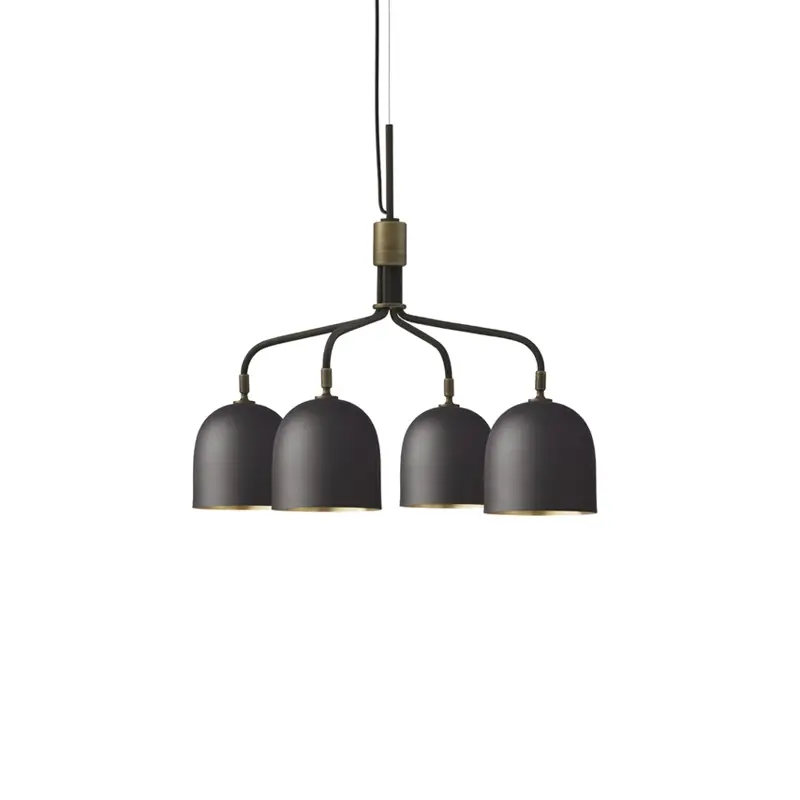 Pendant Light HOWARD 4 short arms GunmetalGUBI Populaire
