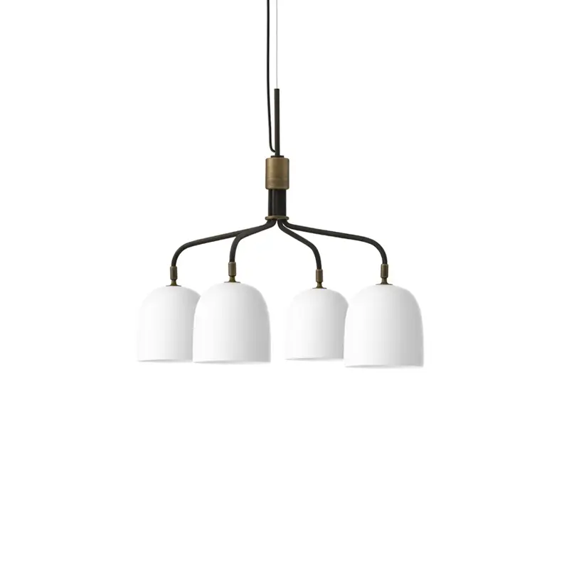 Pendant Light HOWARD 4 short arms Bone ChinaGUBI Nouveauté