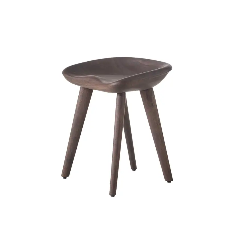 Stool TRACTOR STOOL H 43 Black walnut BASSAMFELLOWS Super Prix