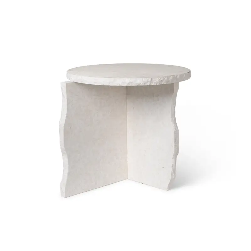 Seulement Aujourd'hui Side Table MINERAL SCULPTURAL WhiteFERM LIVING
