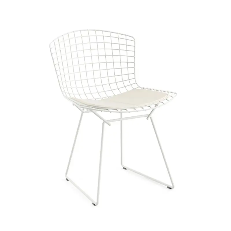 Prix Bas Chaise BERTOIA OUTDOOR avec galette d&rsquo;assise BlancKNOLL