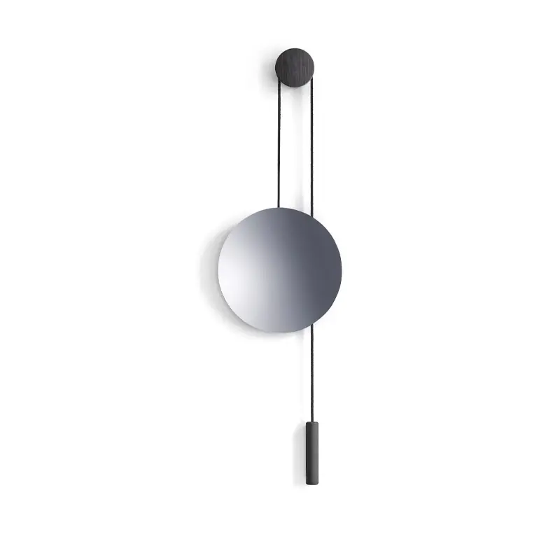 Nouveauté Mirror RISE & SHINE mirror Burnt oak / SteelNEW WORKS