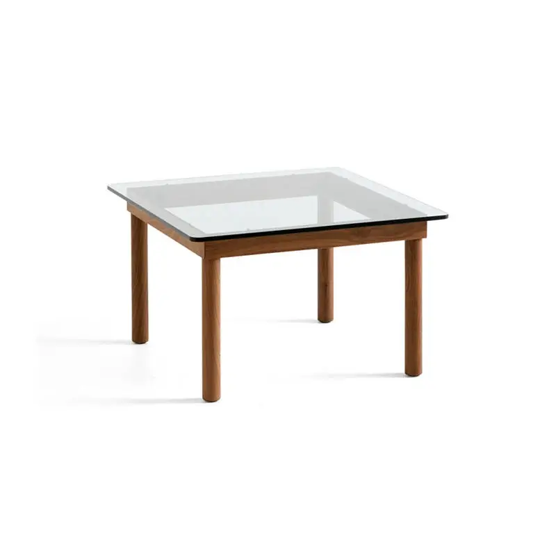 Meilleur Prix Coffee Table KOFI 60x60 Walnut/ clear glassHAY