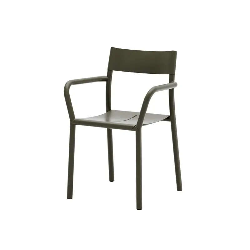 Outdoor Chair and Small Lounge Chair MAY with armrests Dark greenNEW WORKS Pas Cher