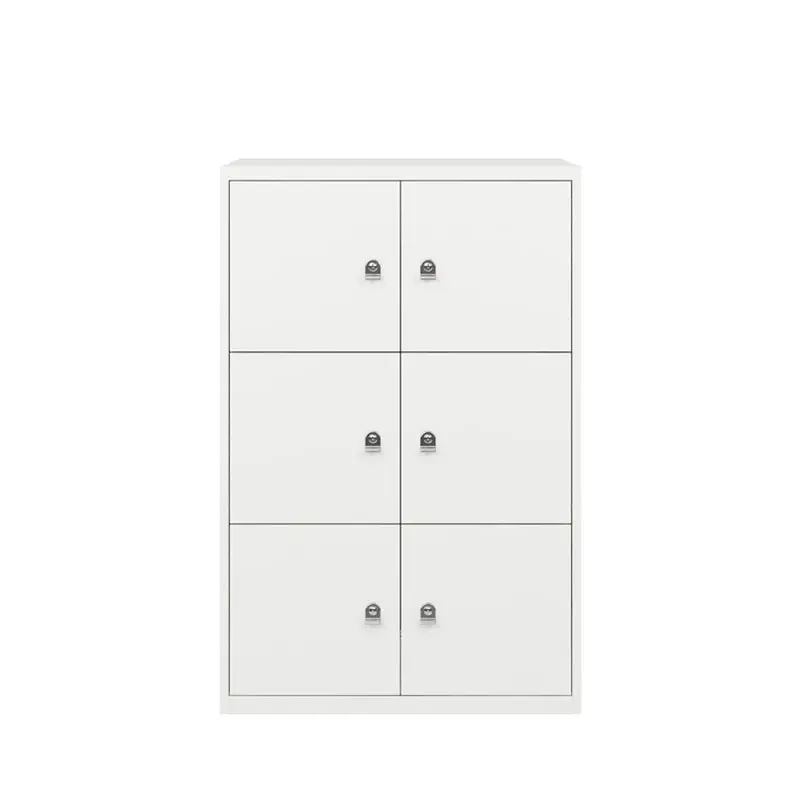Bon Plan Meuble de rangement LATERALFILE LODGES 6 portes Blanc ChalkBISLEY