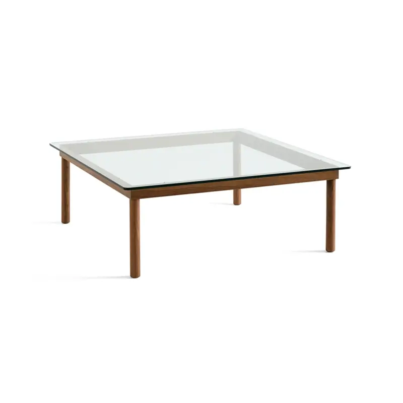 Table basse KOFI 100×100 Noyer/ verre transparentHAY Meilleur Choix