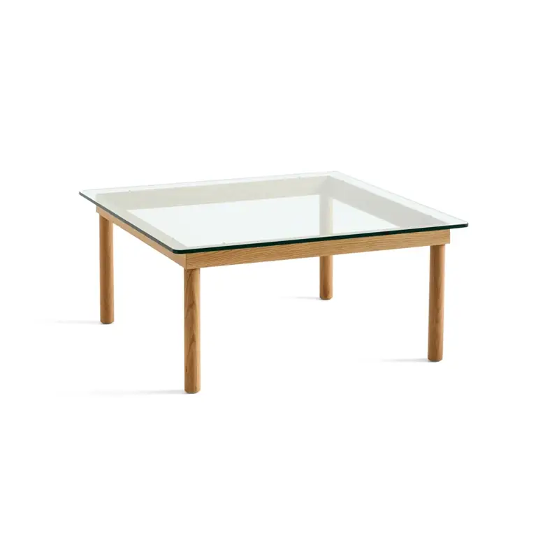 Prix Choc Coffee Table KOFI 80x80 Oak/ clear glassHAY