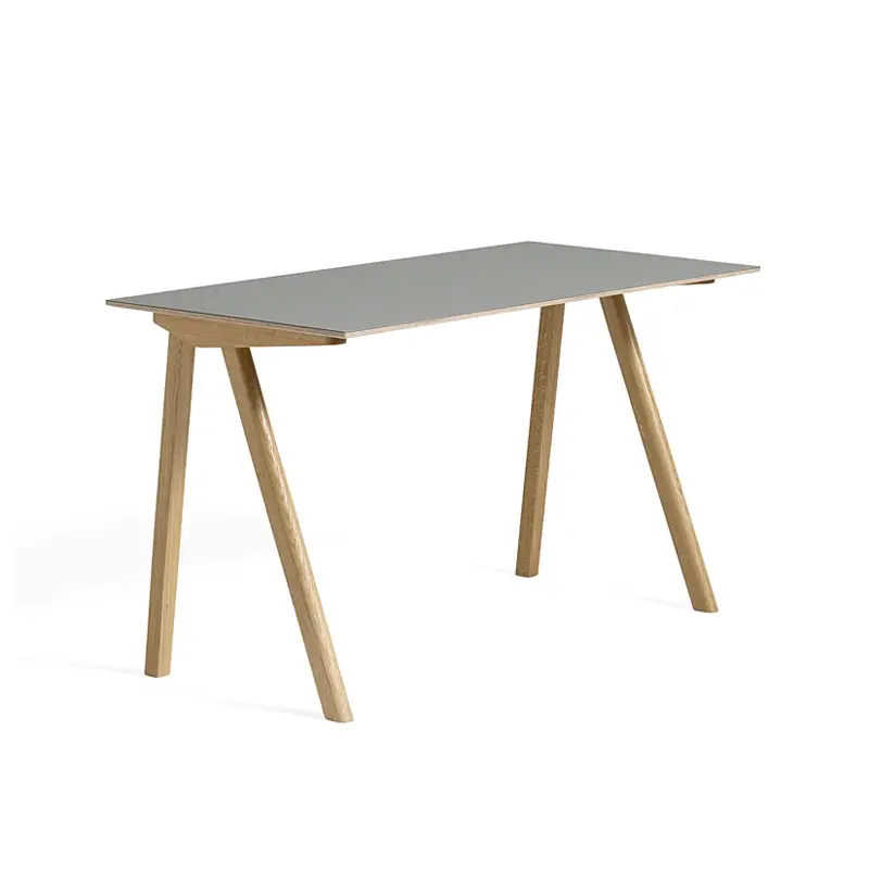 Satisfait Ou Remboursé Desk CPH 90 Lino grey/ oak water-based varnishHAY