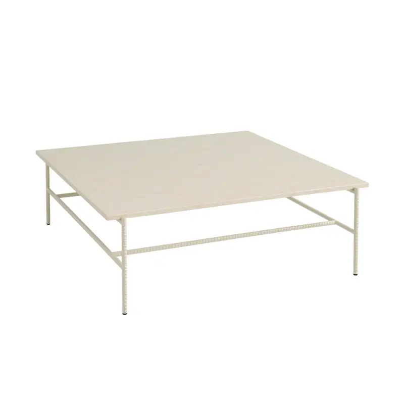 Offre Limitée Table basse REBAR 100x104 Marbre beige/ albâtreHAY