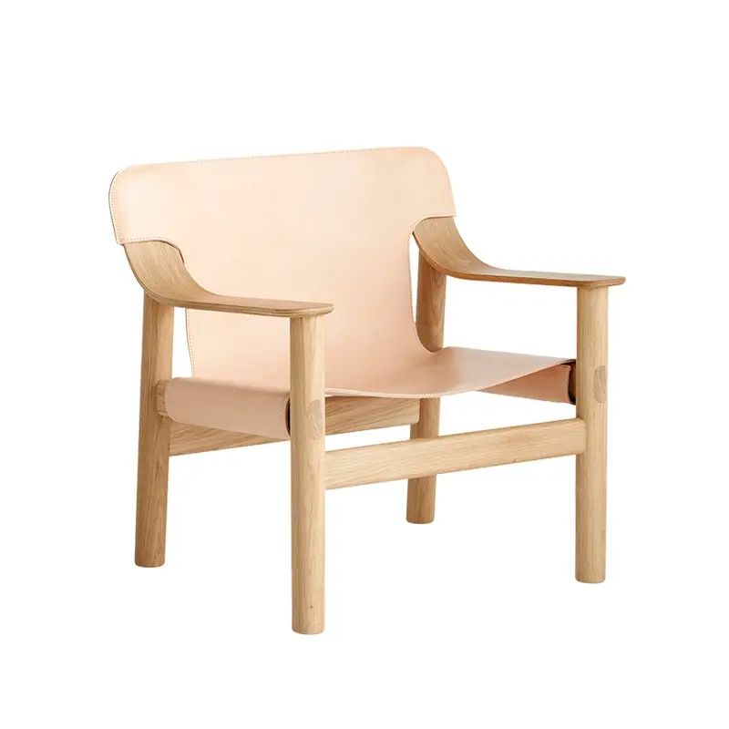 Acheter En Ligne Easy chair BERNARD Leather Natural/ oakHAY