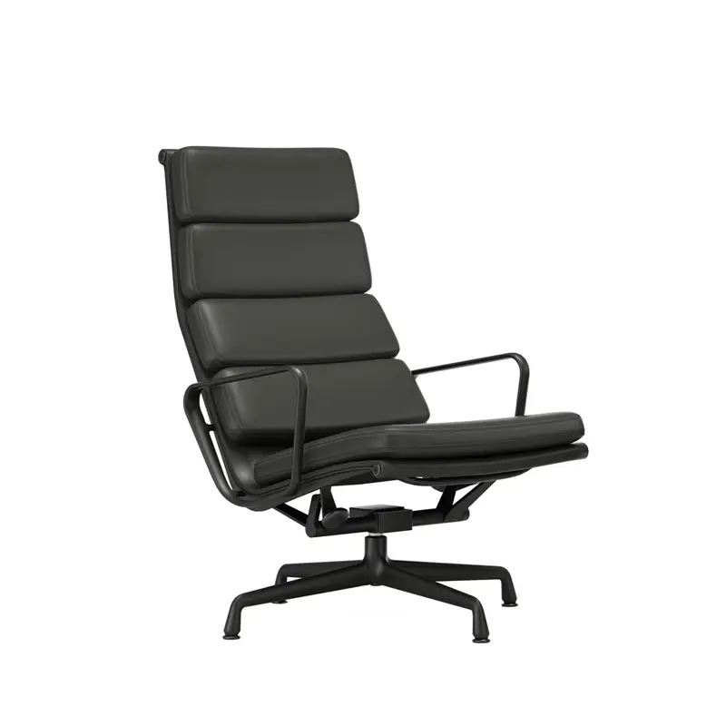 Easy chair SOFT PAD EA 222 Premium leather F blackVITRA Quantité Limitée