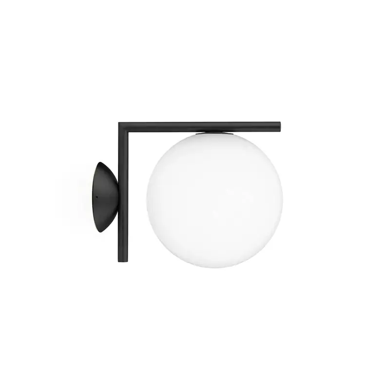 Wall light IC C/W1 OUTDOOR BlackFLOS Populaire