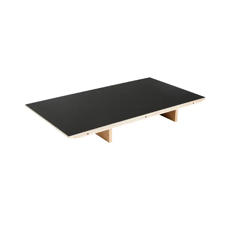 Achat Immédiat Table CPH 30 Rallonge 50×90 Lino noir/ chêne vernis à base d&rsquo;eauHAY
