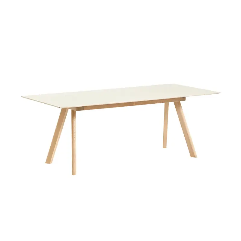 Table CPH 30 EXTENDABLE Lino blanc cassé/ chêne vernis à base d'eauHAY Achat Immédiat
