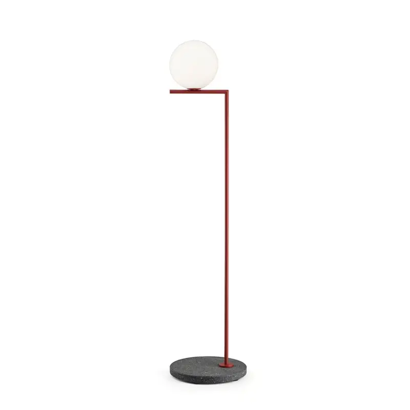 Floor Lamp IC F1 OUTDOOR Bordeaux/ black lavaFLOS Certifié