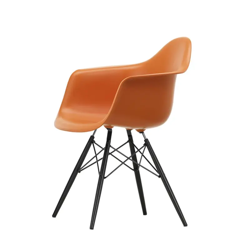 Meilleur Prix Chaise EAMES PLASTIC ARMCHAIR DAW Orange rouille REVITRA