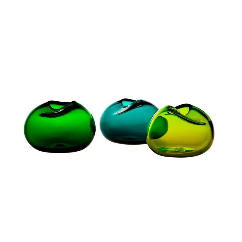 Vase CAILLOU set of 3 vases Leaf green, lime, blue greenWHEN OBJECTS WORK Seulement Aujourd'hui