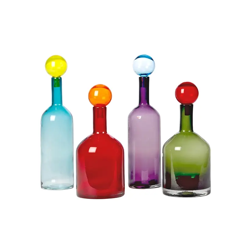 Glassware Set of 4 BUBBLES AND BOTTLES L Carafes Multicoloured POLSPOTTEN Certifié