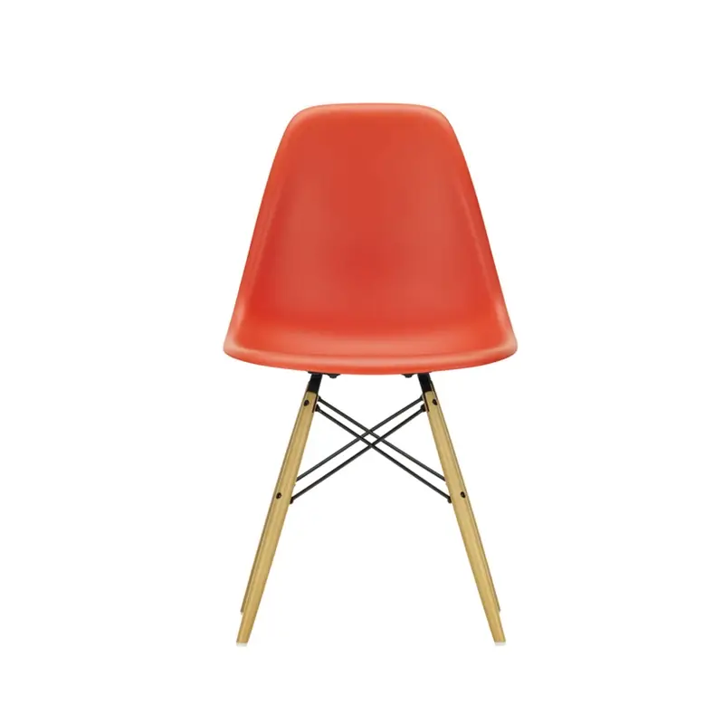 Chaise EAMES PLASTIC CHAIR DSW érable nuance de jaune Rouge coquelicot REVITRA Jusqu'à Épuisement Des Stocks