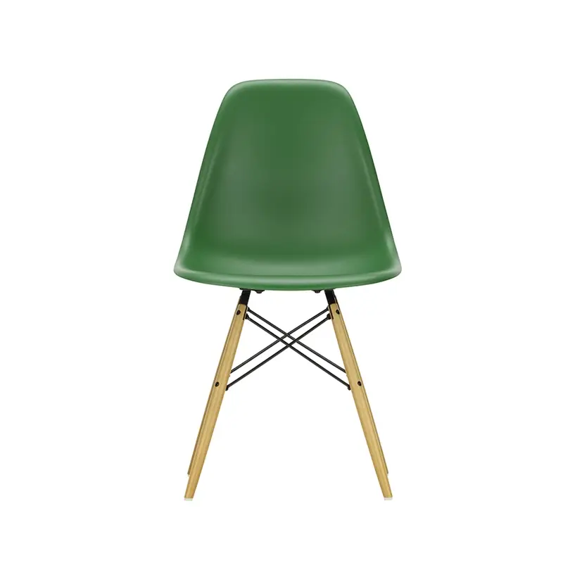 Dining Chair EAMES PLASTIC CHAIR DSW maple yellow shade Emerald green REVITRA Satisfait Ou Remboursé