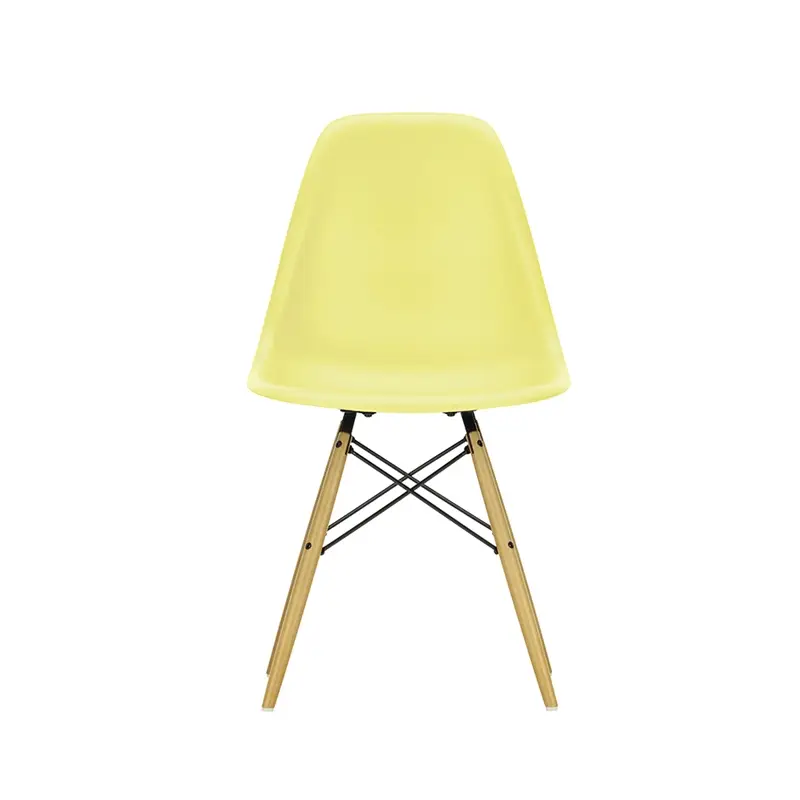Quantité Limitée Dining Chair EAMES PLASTIC CHAIR DSW maple shade of yellow Lemon REVITRA