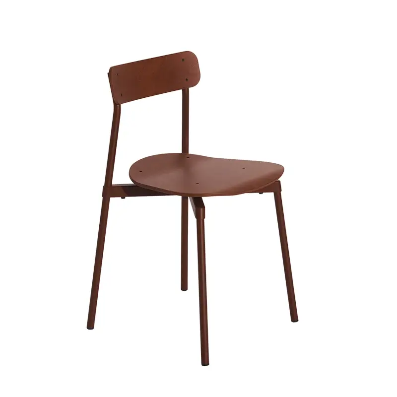 Nouvelle Collection Dining Chair FROMME Wood Red brownPETITE FRITURE