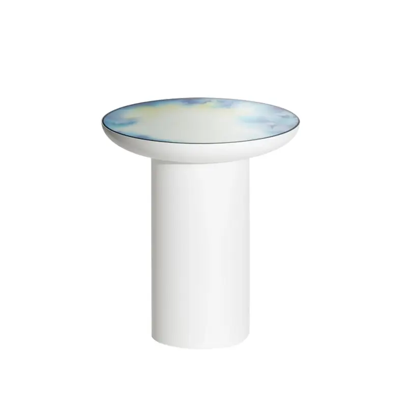 Table d'appoint guéridon FRANCIS Aquarelle bleu-jaunePETITE FRITURE Satisfait Ou Remboursé