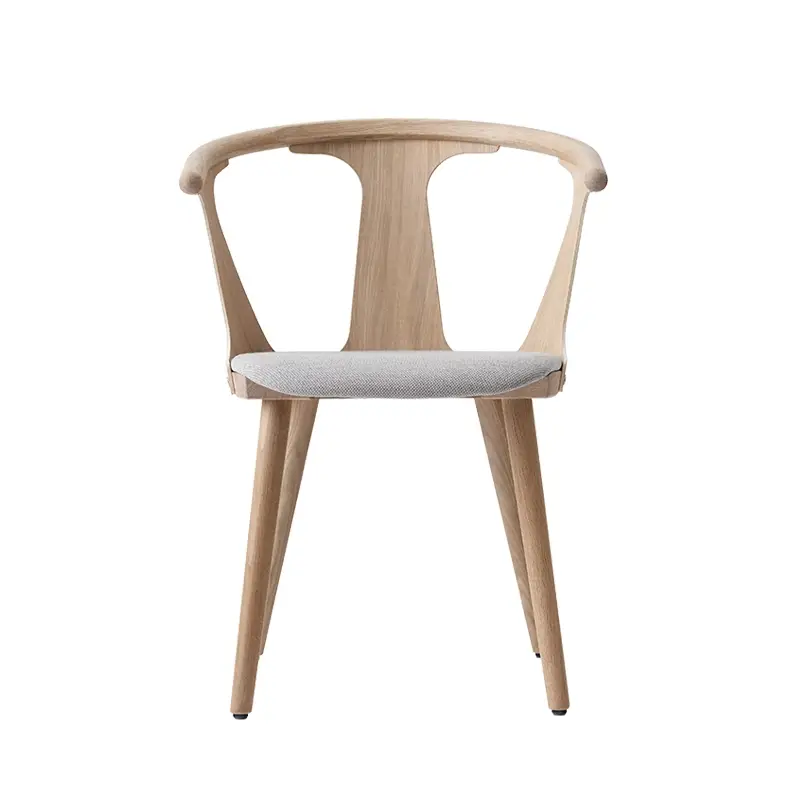 Dining Chair IN BETWEEN SK2 fabric seat Bleached Oak/Grey 251AND TRADITION Jusqu'à Épuisement Des Stocks
