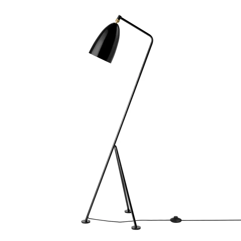 Offre Spéciale Floor Lamp GRÄSHOPPA High-gloss blackGUBI