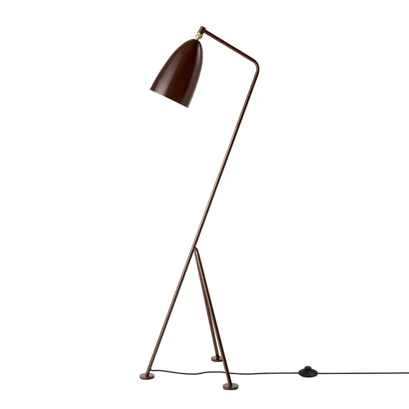 Floor Lamp GRÄSHOPPA High-gloss walnut brownGUBI Jusqu'à Épuisement Des Stocks
