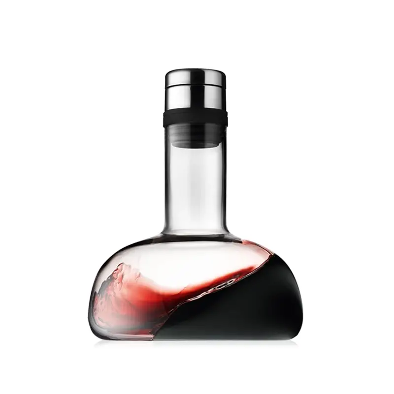 Meilleure Vente Glassware WINE BREATHER decanter Transparent/steelAUDO COPENHAGEN