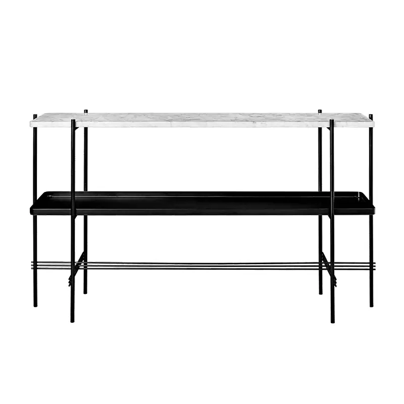 Console TS H 72 avec plateau Marbre Carrara blancGUBI Haute Qualité