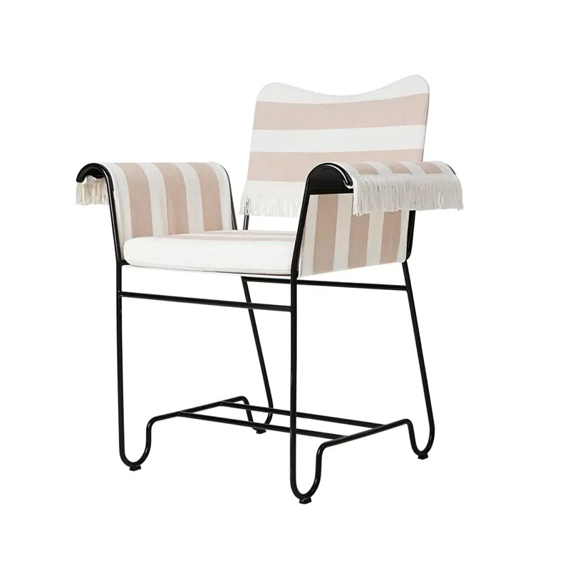 Offre Du Jour Fauteuil extérieur TROPIQUE avec franges Leslie Stripe 40GUBI