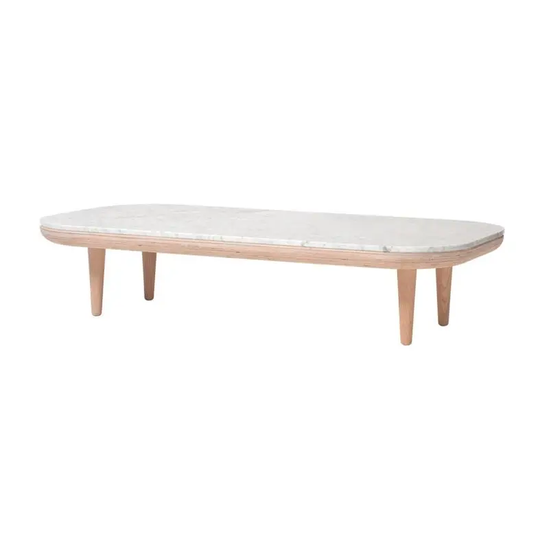 Prix Choc Coffee Table FLY SC5 120x60 White Carrara marble/ White oiled oakAND TRADITION