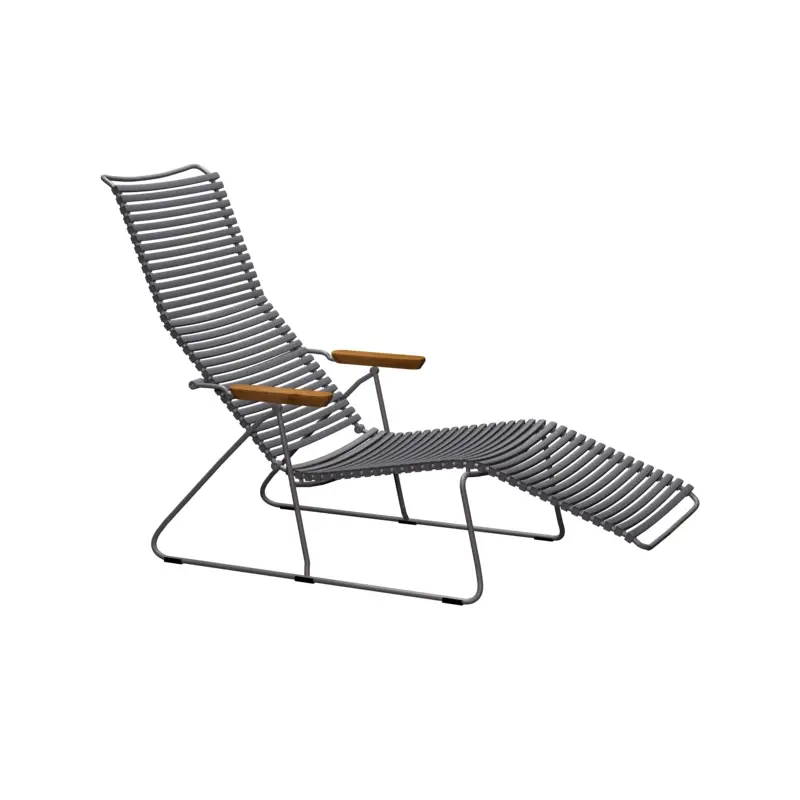 Prix Choc Outdoor Bench and Sunlounger Sunlounger CLICK Dark greyHOUE
