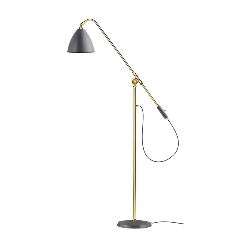 Floor Lamp BESTLITE BL4 Brass/ greyGUBI Petit Prix