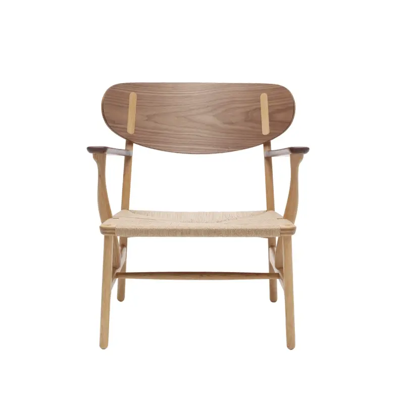 Easy chair CH22 Oak & walnut/ natural ropeCARL HANSEN Offre Limitée